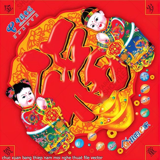 chuc xuan bang thiep nam moi nghe thuat file vector